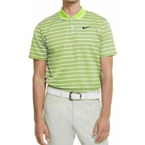 Nike BV0363 736 Men's Sz XL Lemon Twist Dri-FIT Victory Striped Golf Polo - Picture 9 of 10